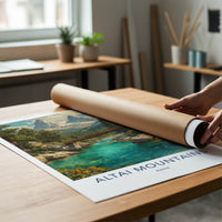 Altai Mountains Poster - Russia Wall Art - River Bridge Gallery Art