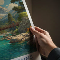 Altai Mountains Poster - Russia Wall Art - River Bridge Gallery Art