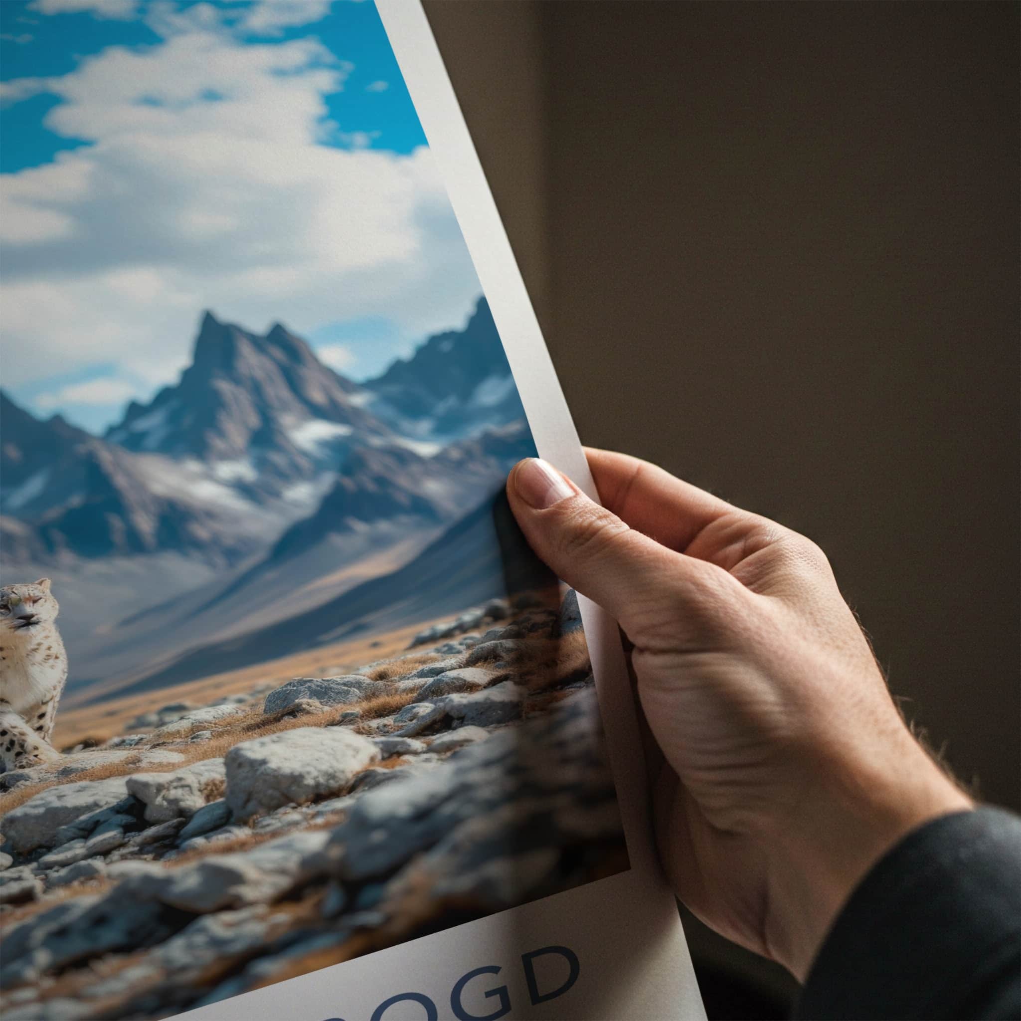 Altai Tavan Bogd Poster - Mongolia Travel Art - Snow Leopards Mountain Landscape Home Decor