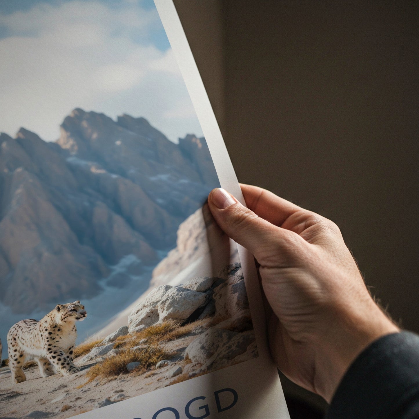 Altai Tavan Bogd Poster - Mongolia Travel Art - Wild Leopards Rocky Terrain Wall Decor
