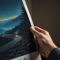 Altoona Poster - Pennsylvania Travel Art - Curving Train Mountains Home Decor