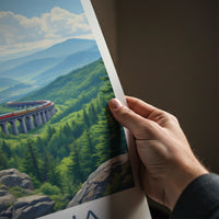 Altoona Poster - Pennsylvania Travel Art - Train Viaduct Mountains Home Decor