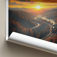 Altoona Poster - Pennsylvania Travel Art - Winding Track Sunset Home Decor
