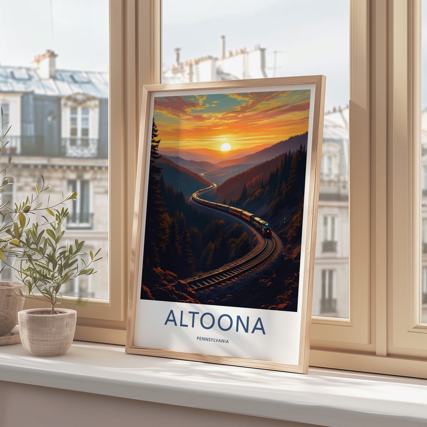 Altoona Poster - Pennsylvania Travel Art - Winding Valley Sunset Home Decor