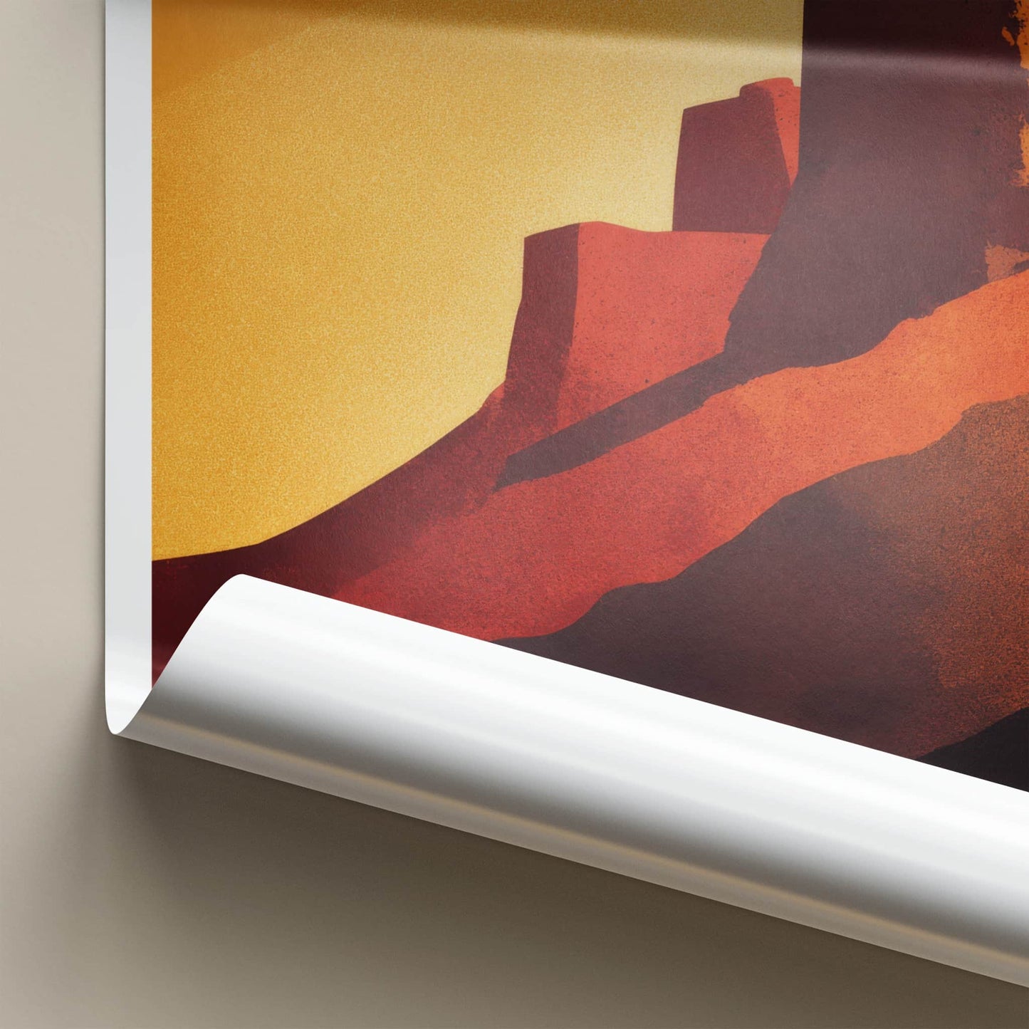 AlUla Poster - Saudi Arabia Abstract Desert Hills Wall Decor