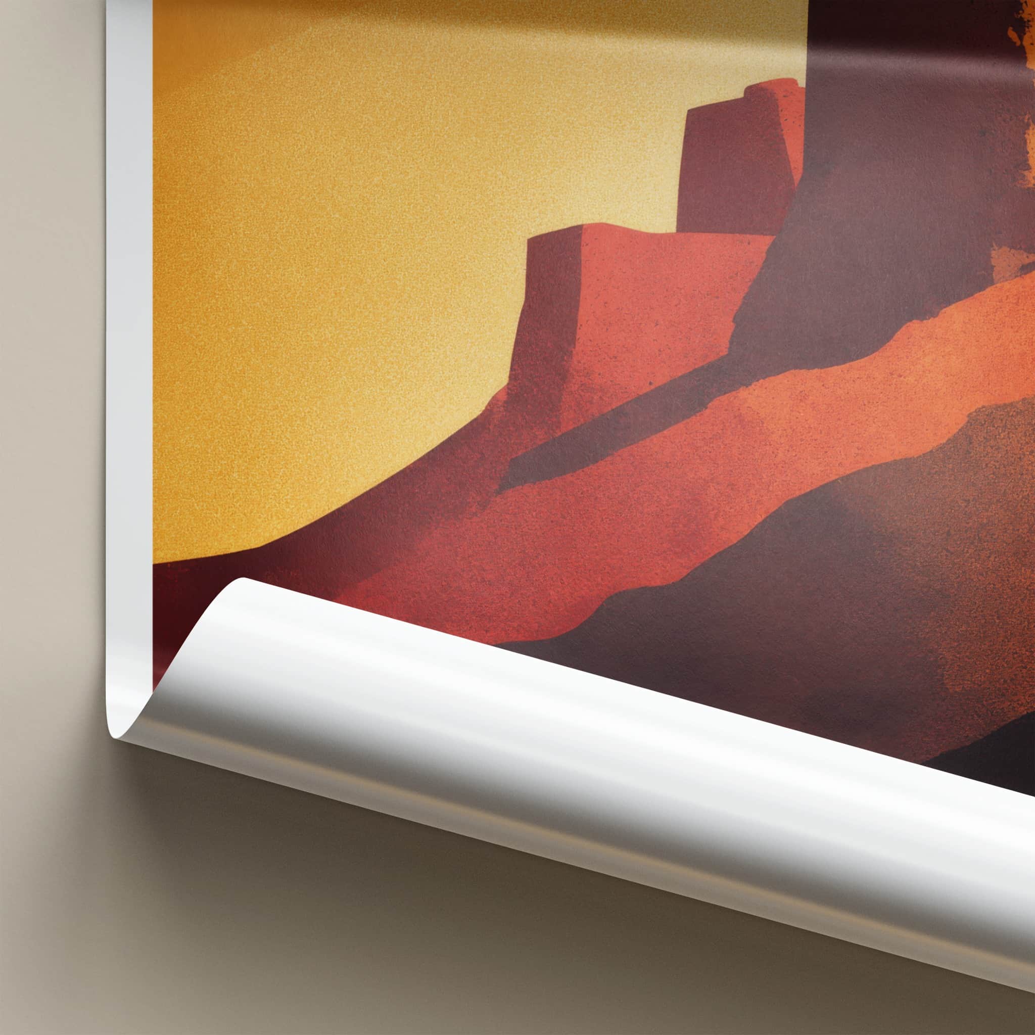 AlUla Poster - Saudi Arabia Abstract Desert Hills Wall Decor