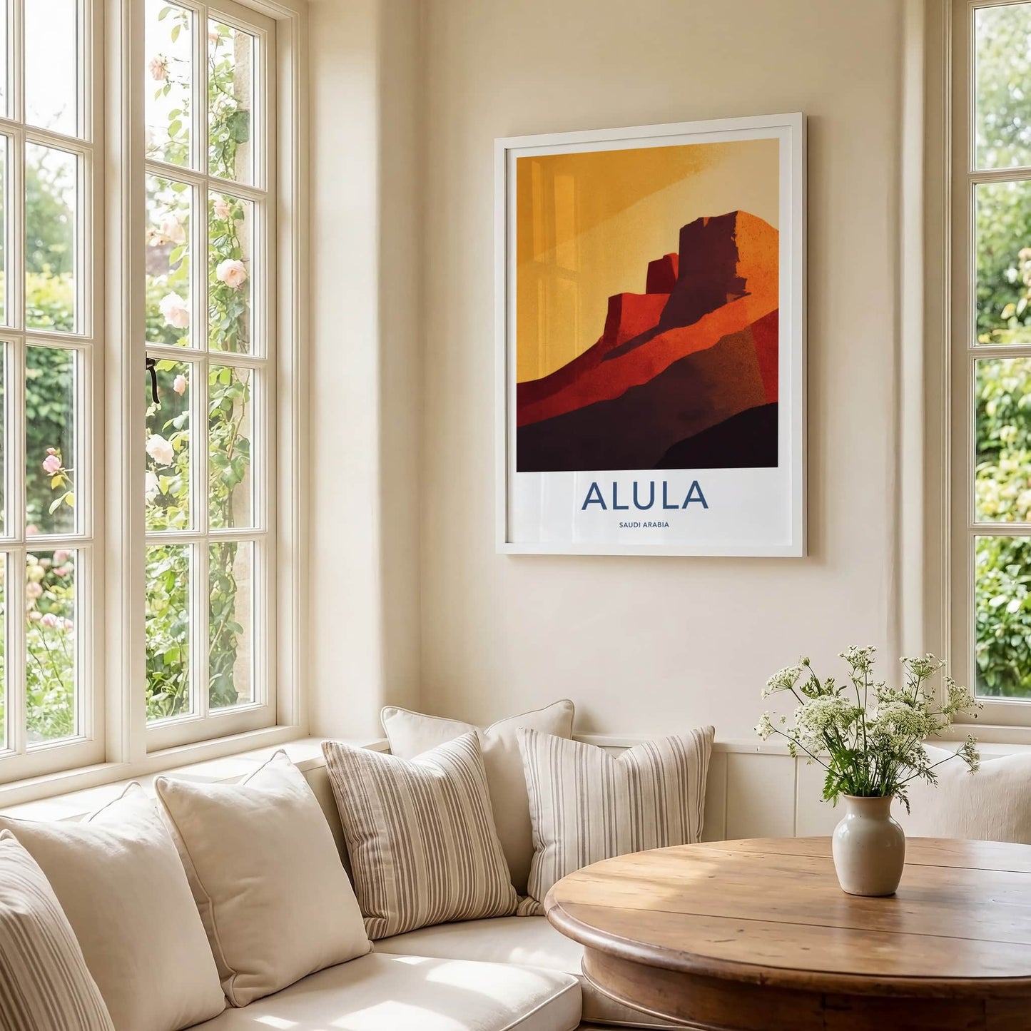 AlUla Poster - Saudi Arabia Abstract Desert Hills Wall Decor