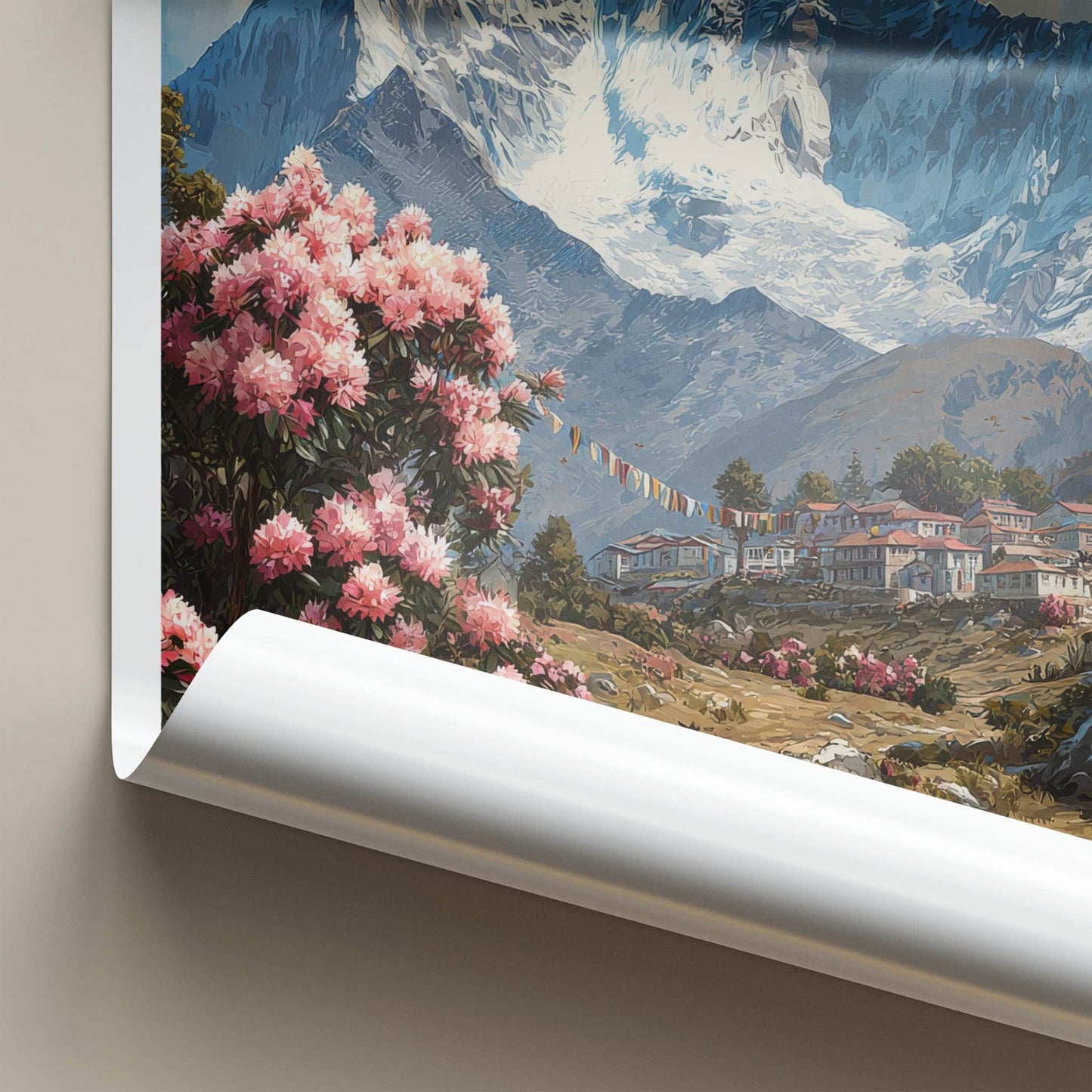 Ama Dablam Poster - Nepal Travel Art - Snow Capped Peak Home Decor