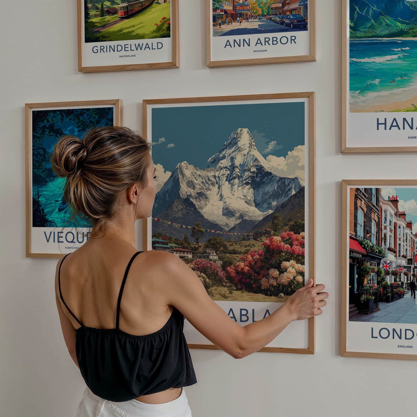 Ama Dablam Poster - Nepal Travel Print - Snowy Mountain Peak Home Decor
