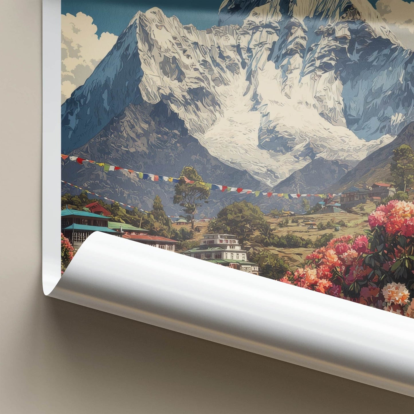 Ama Dablam Poster - Nepal Travel Print - Snowy Mountain Peak Home Decor