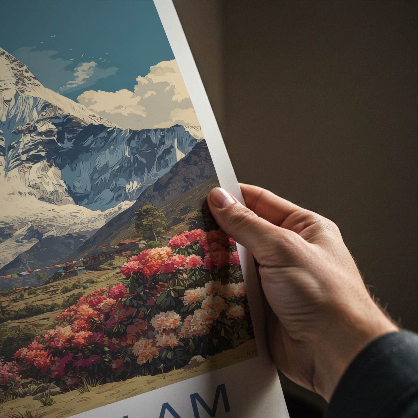Ama Dablam Poster - Nepal Travel Print - Snowy Mountain Peak Home Decor