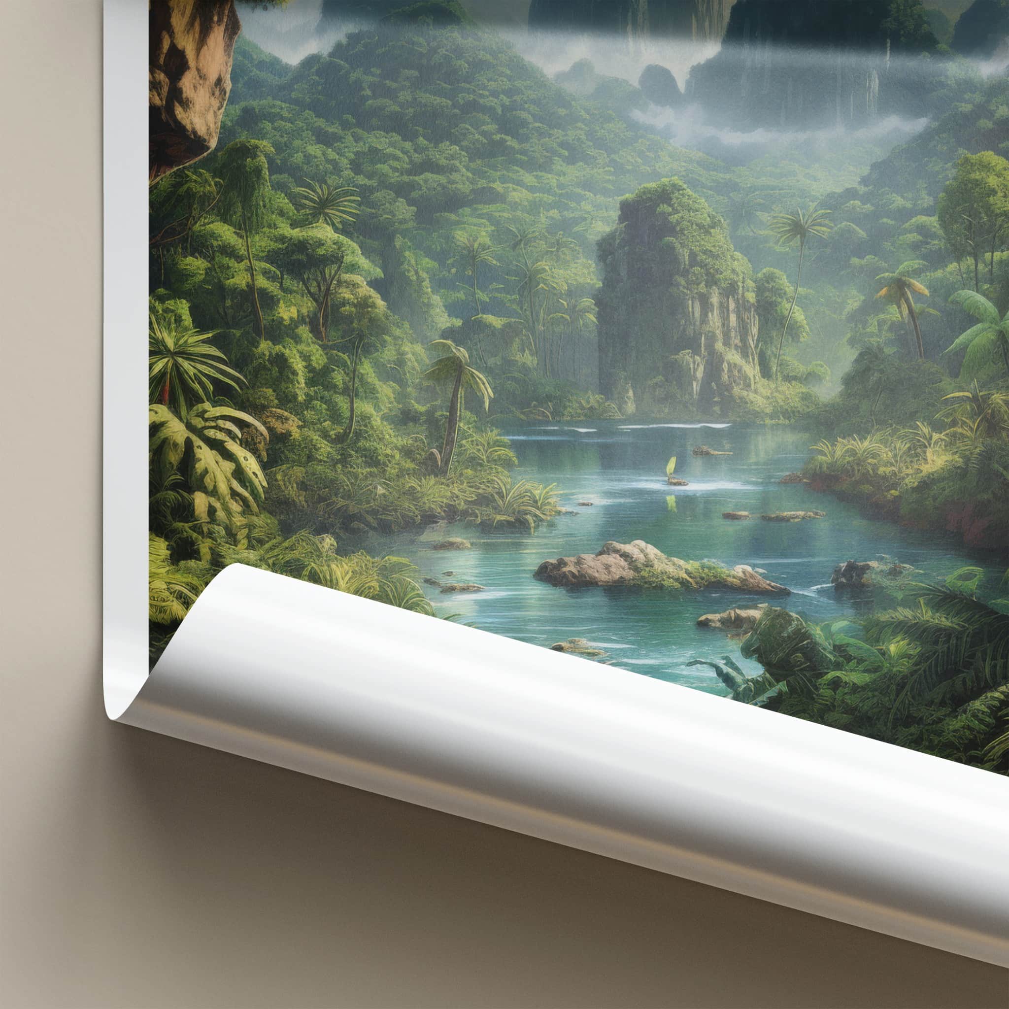 AMAZONAS Poster - BRAZIL Travel Art - Lush Jungle River Home Decor