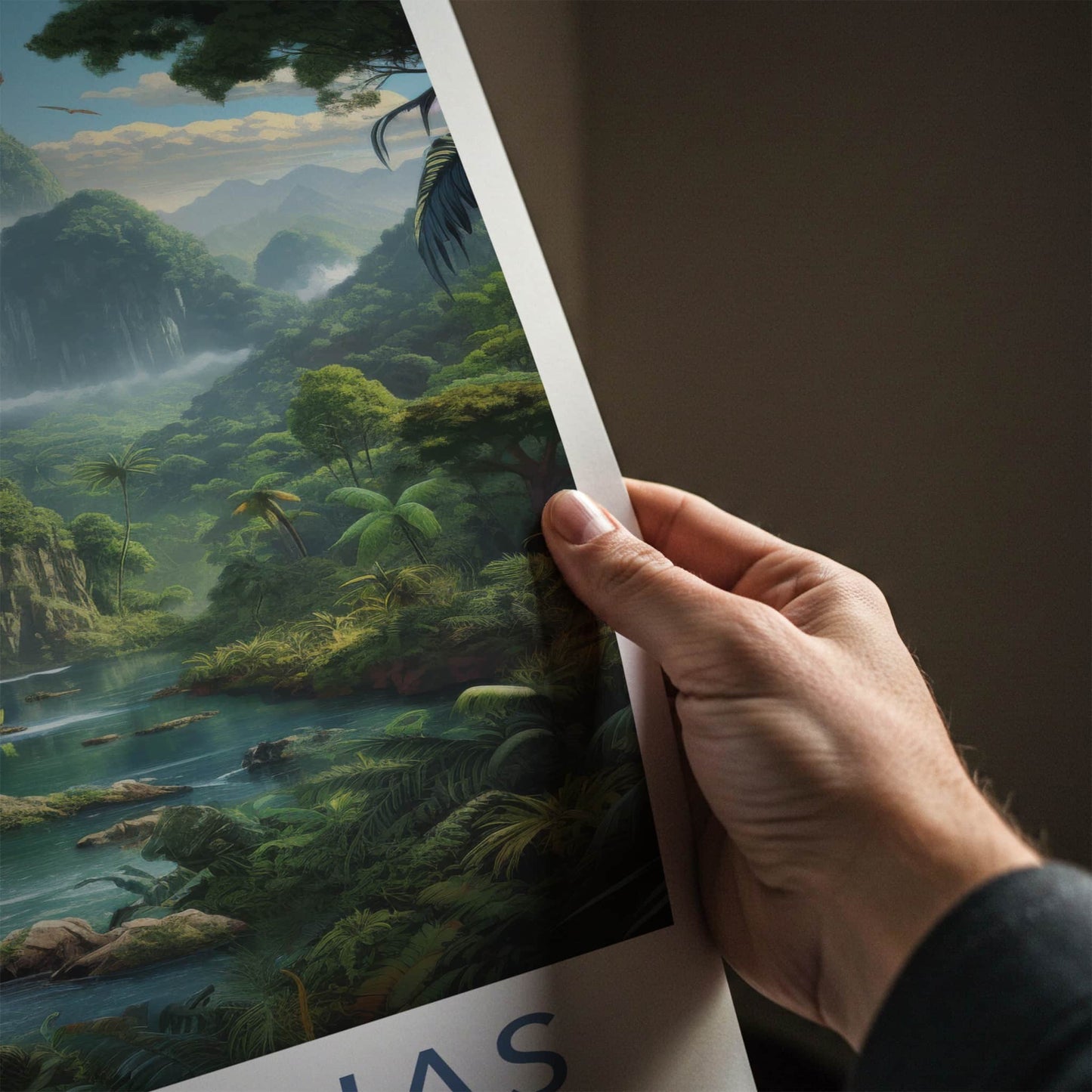 AMAZONAS Poster - BRAZIL Travel Art - Lush Jungle River Home Decor