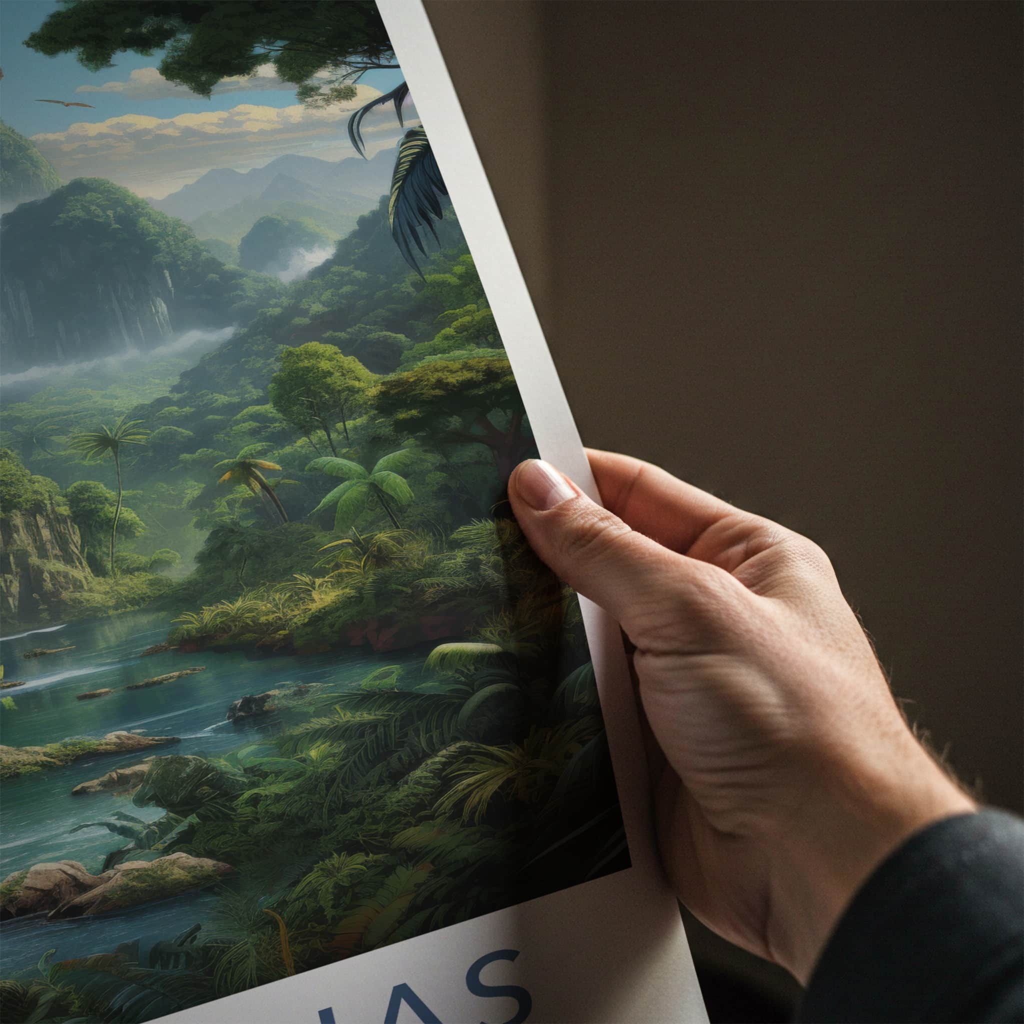 AMAZONAS Poster - BRAZIL Travel Art - Lush Jungle River Home Decor
