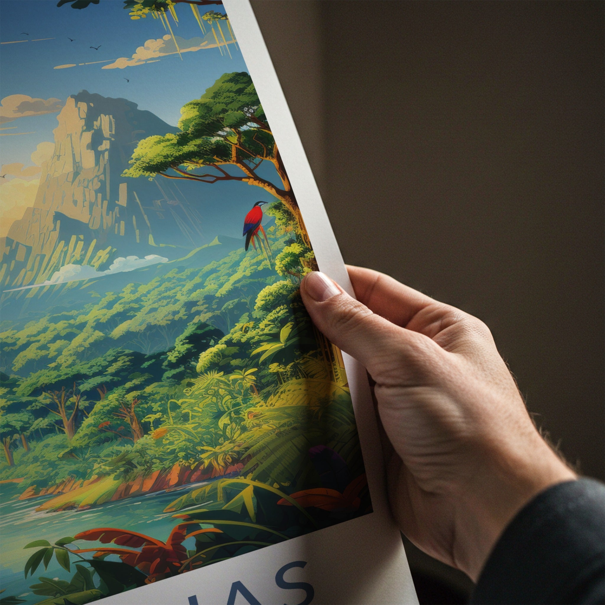 Amazonas Poster - Brazil Travel Art - Lush River Valley Home Decor