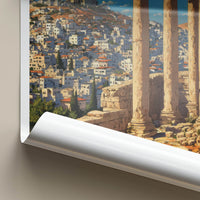 Amman Poster - Jordan Travel Art - Ancient Roman Columns Gallery Art