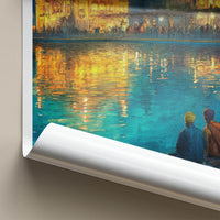 Amritsar Poster - India Travel Illustration - Golden Temple Glow Home Decor