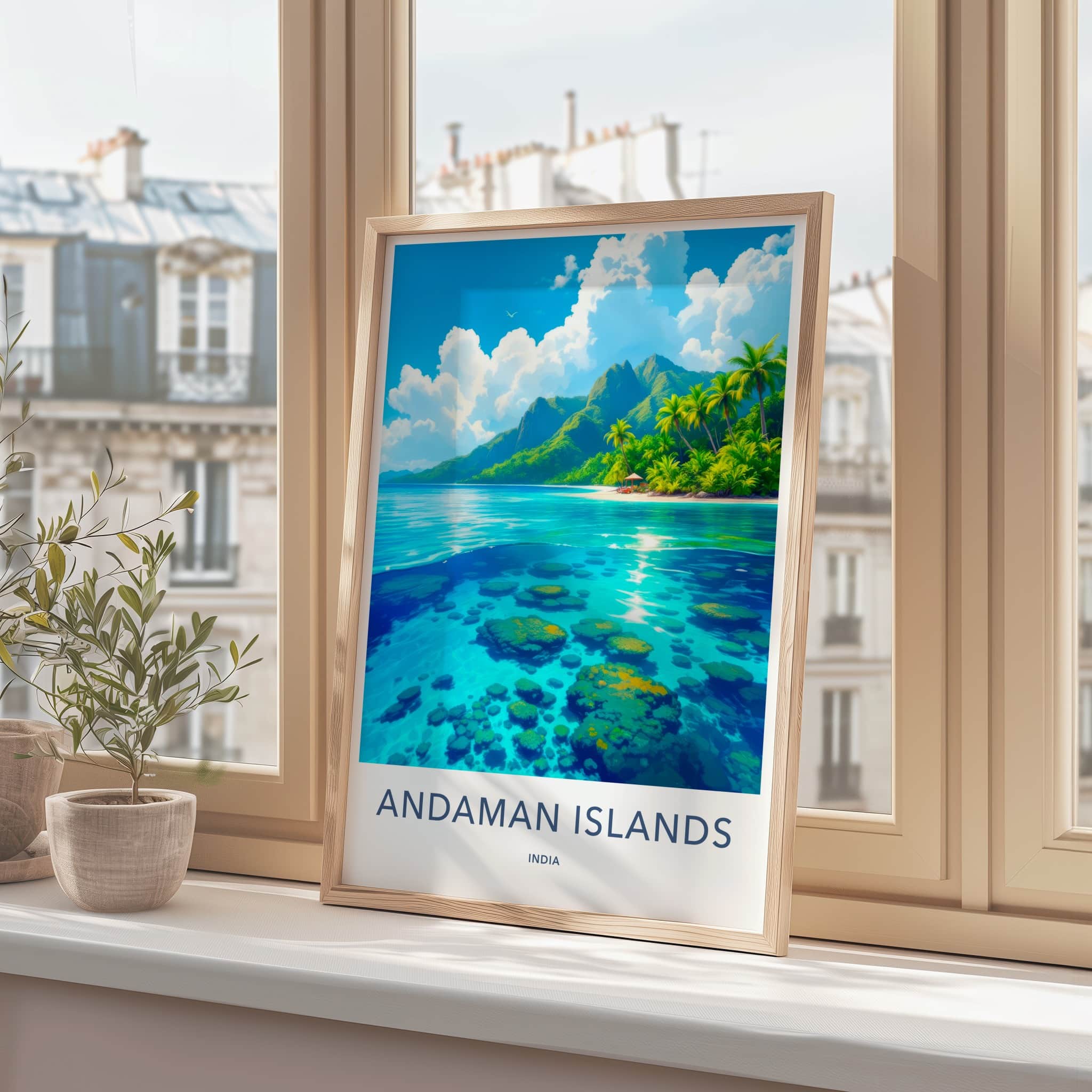 Andaman Islands Poster - India Art Print - Andaman Clear Ocean View Gift