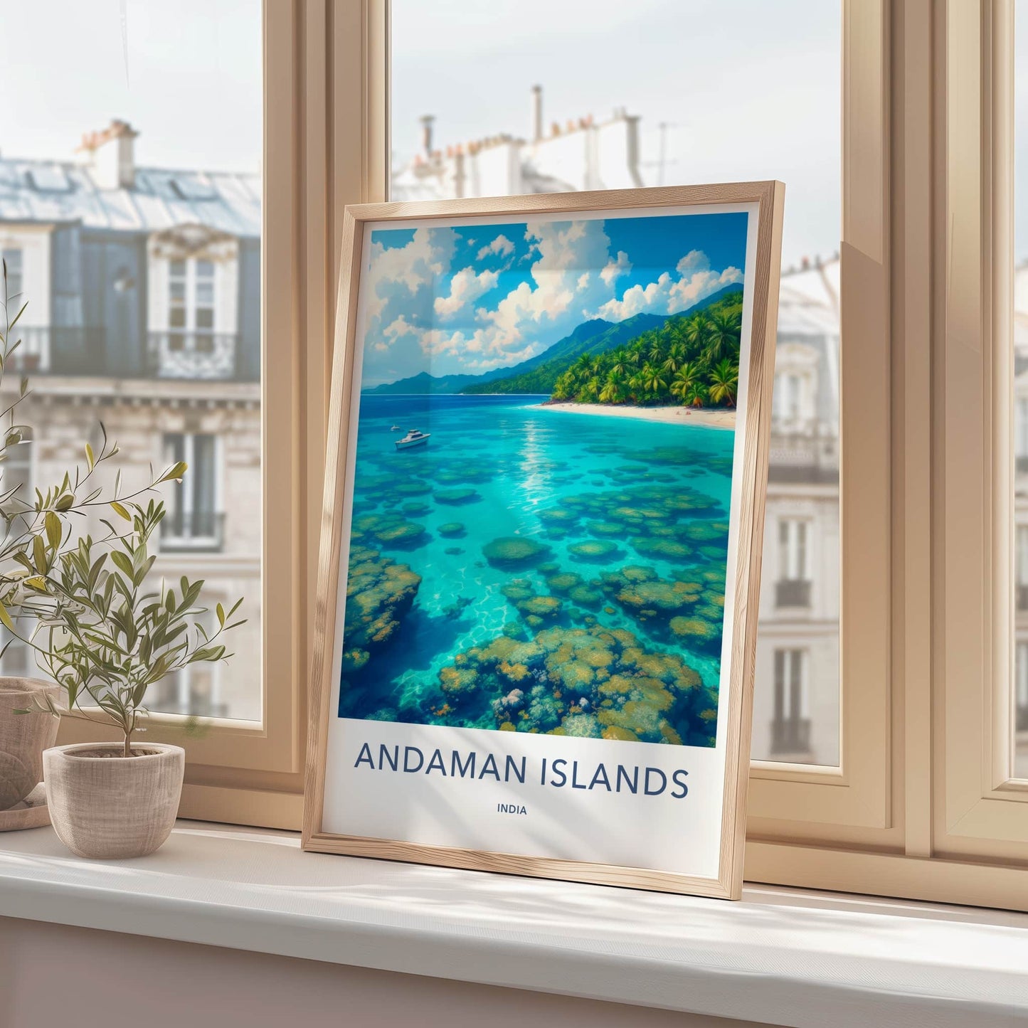 Andaman Islands Poster - India Travel Art - Andaman Islands Reefs Home Decor