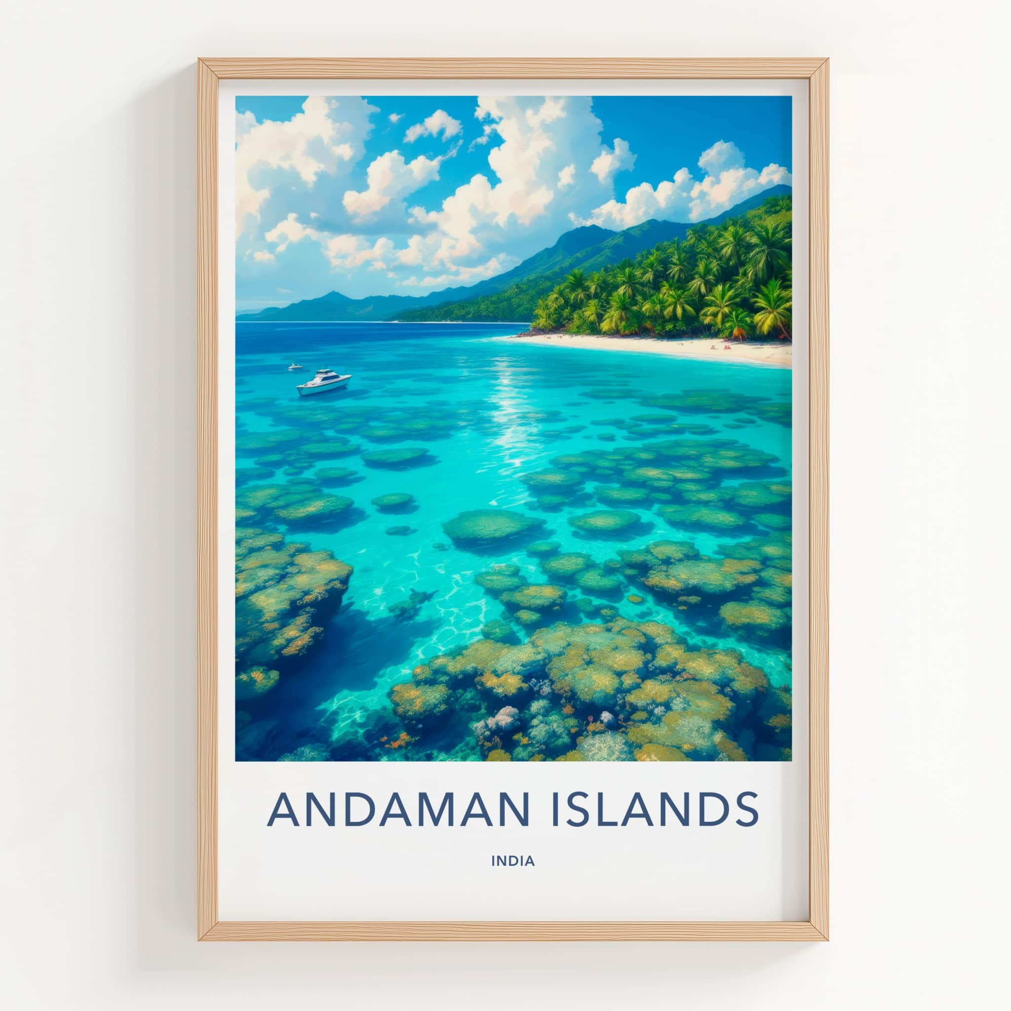 Andaman Islands Poster - India Travel Art - Andaman Islands Reefs Home Decor