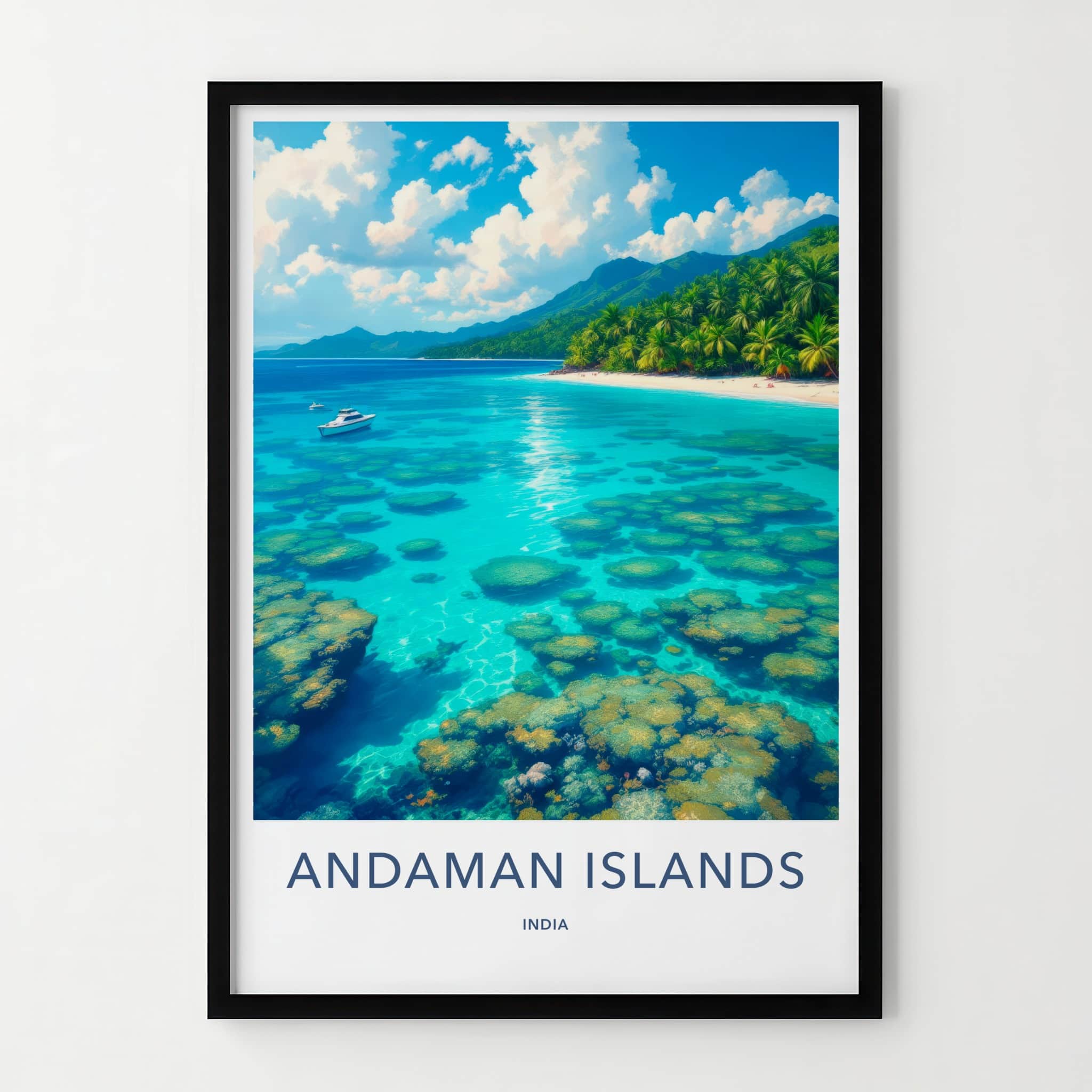 Andaman Islands Poster - India Travel Art - Andaman Islands Reefs Home Decor