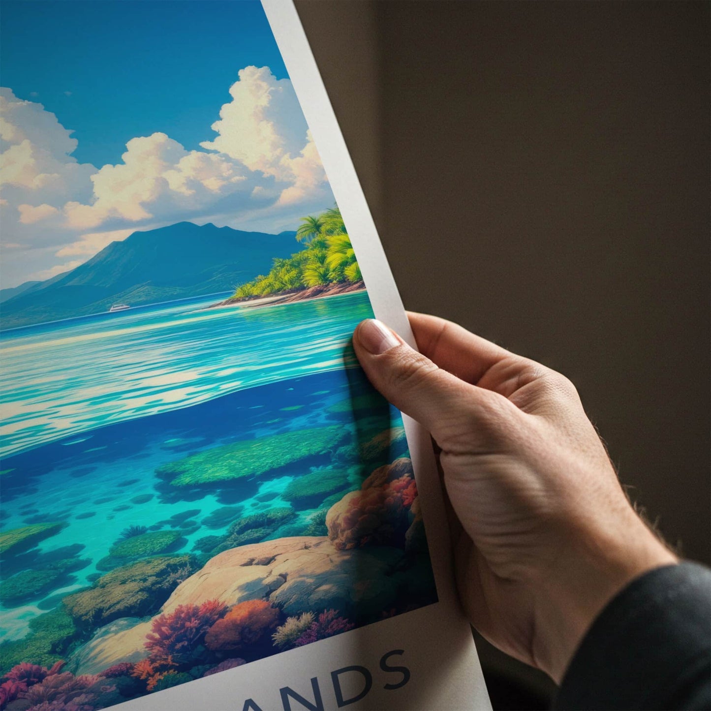 Andaman Islands Poster - India Travel Print - Andaman Islands Coral Wall Decor