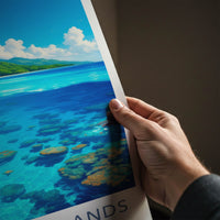 Andaman Islands Poster - India Wall Art - Andaman and Nicobar Clear Sea Rocks Gift