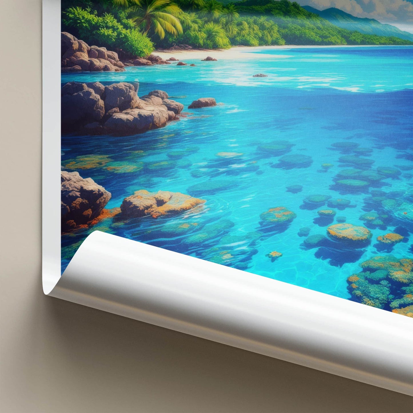 Andaman Islands Poster - India Wall Art - Andaman and Nicobar Clear Sea Rocks Gift
