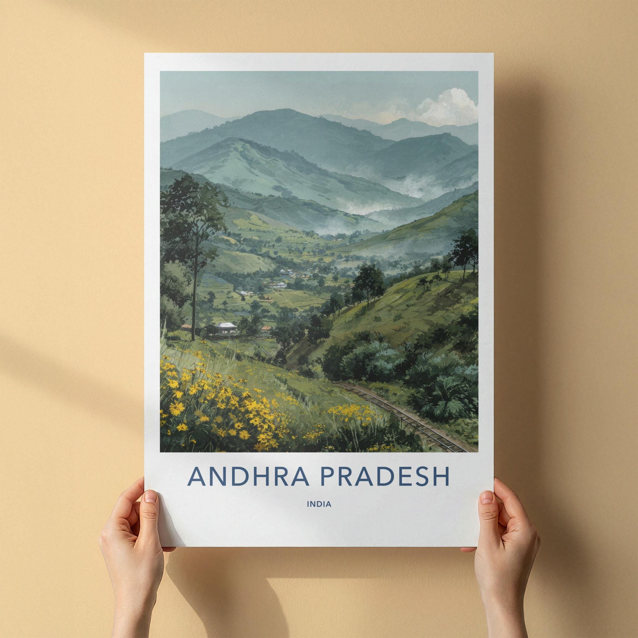 Andhra Pradesh Poster - India Fine Art - Andhra Pradesh Misty Hillsides Gift