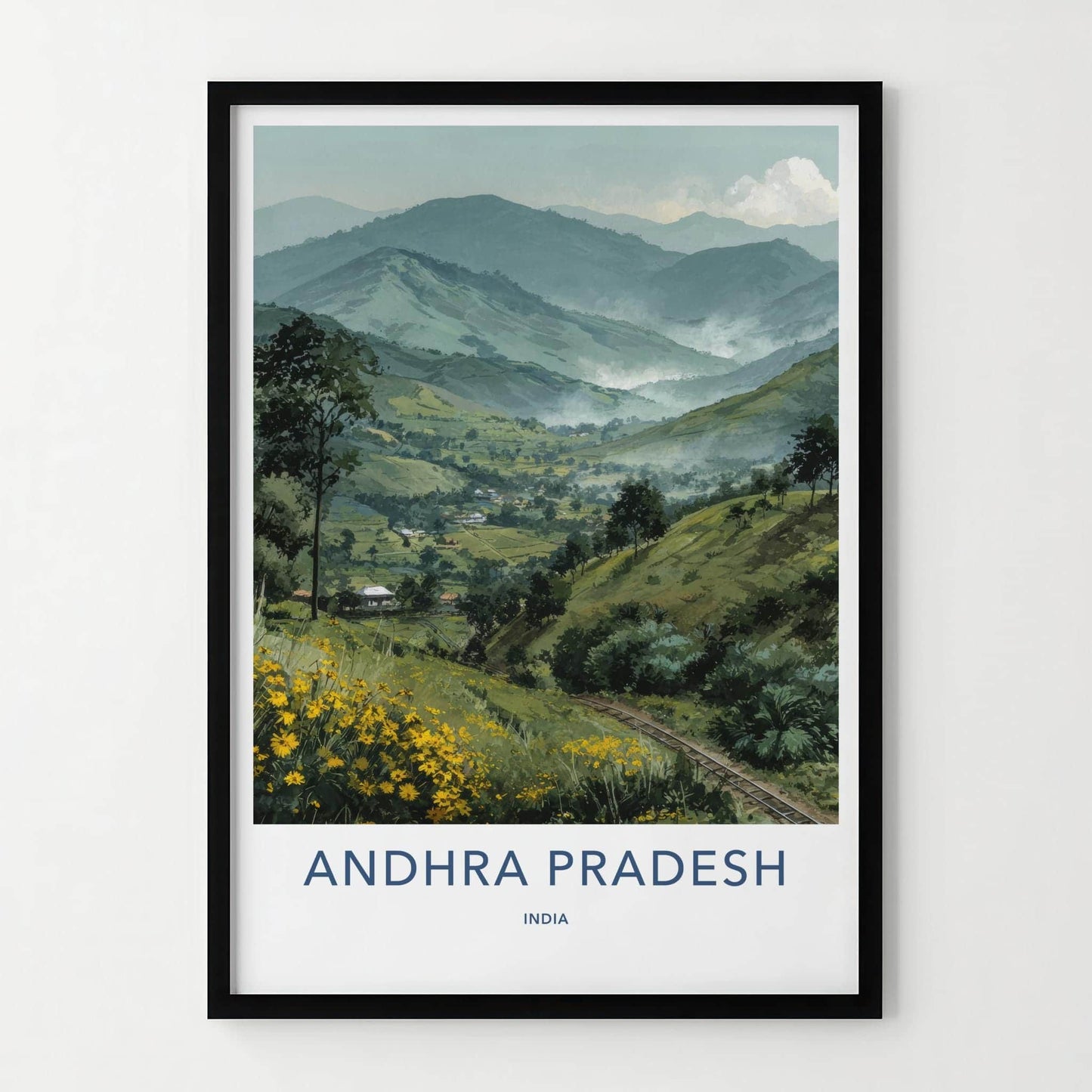 Andhra Pradesh Poster - India Fine Art - Andhra Pradesh Misty Hillsides Gift