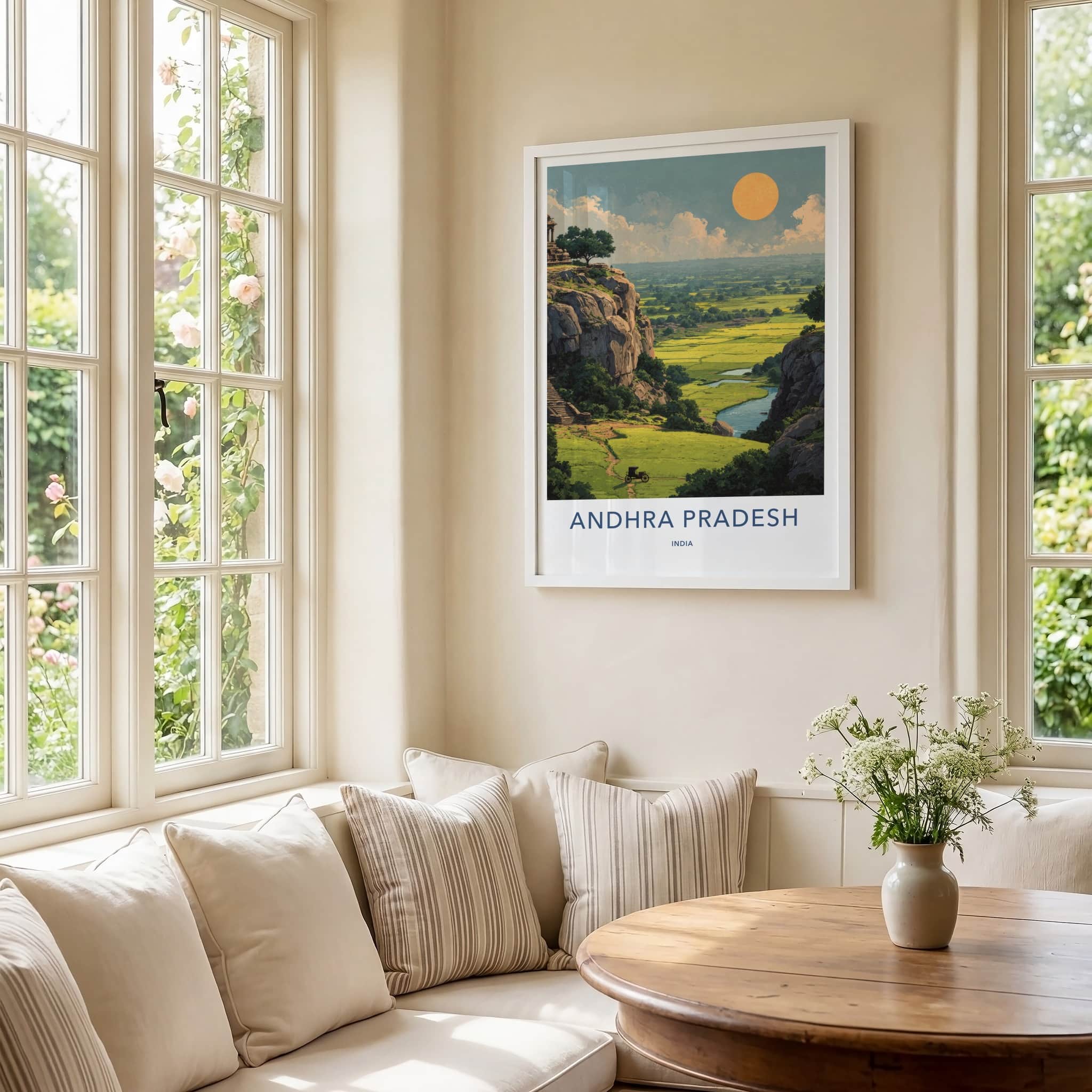 Andhra Pradesh Poster - India Travel Art - Coastal Andhra Green Home Decor