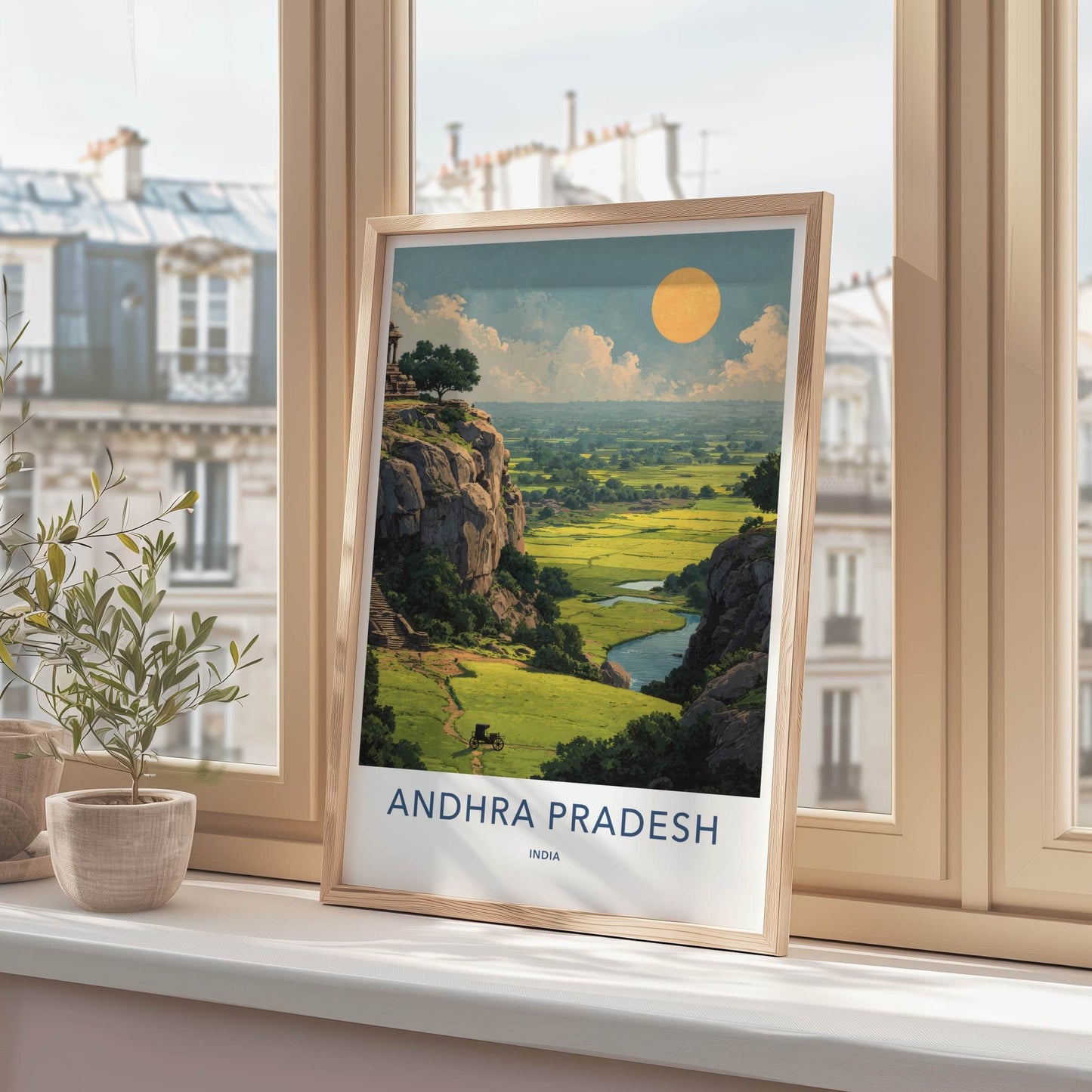 Andhra Pradesh Poster - India Travel Art - Coastal Andhra Green Home Decor