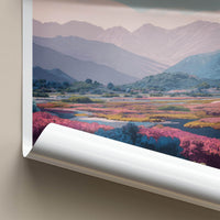 Andorra Valley Poster - Argentina Travel Print - Vibrant Marshlands Home Decor