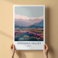 Andorra Valley Poster - Argentina Travel Print - Vibrant Marshlands Home Decor