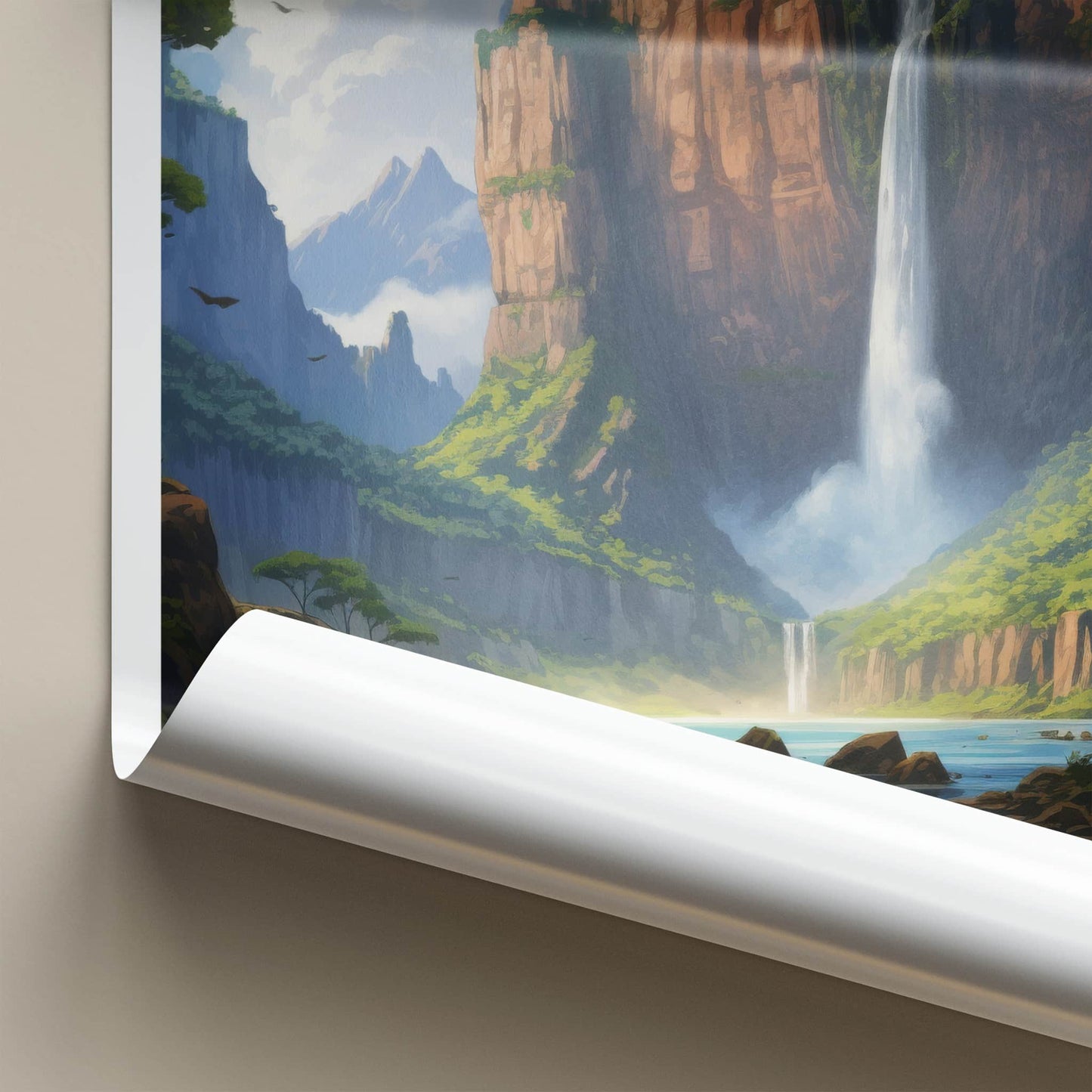 Angel Falls Poster - Venezuela Fine Art - Majestic Cliffs Waterfall Home Art