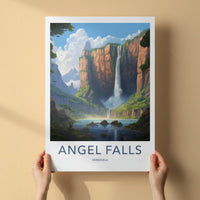Angel Falls Poster - Venezuela Fine Art - Majestic Cliffs Waterfall Home Art