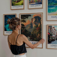 Angel Falls Poster - Venezuela Travel Art - Dramatic Sunset Cliffs Wall Decor