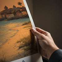 Angola Poster - Africa Travel Art - Coastal Village Sunset Home Decor