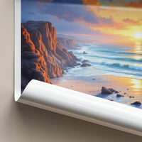 Angola Poster - Africa Travel Art - Golden Ocean Cliffs Wall Decor