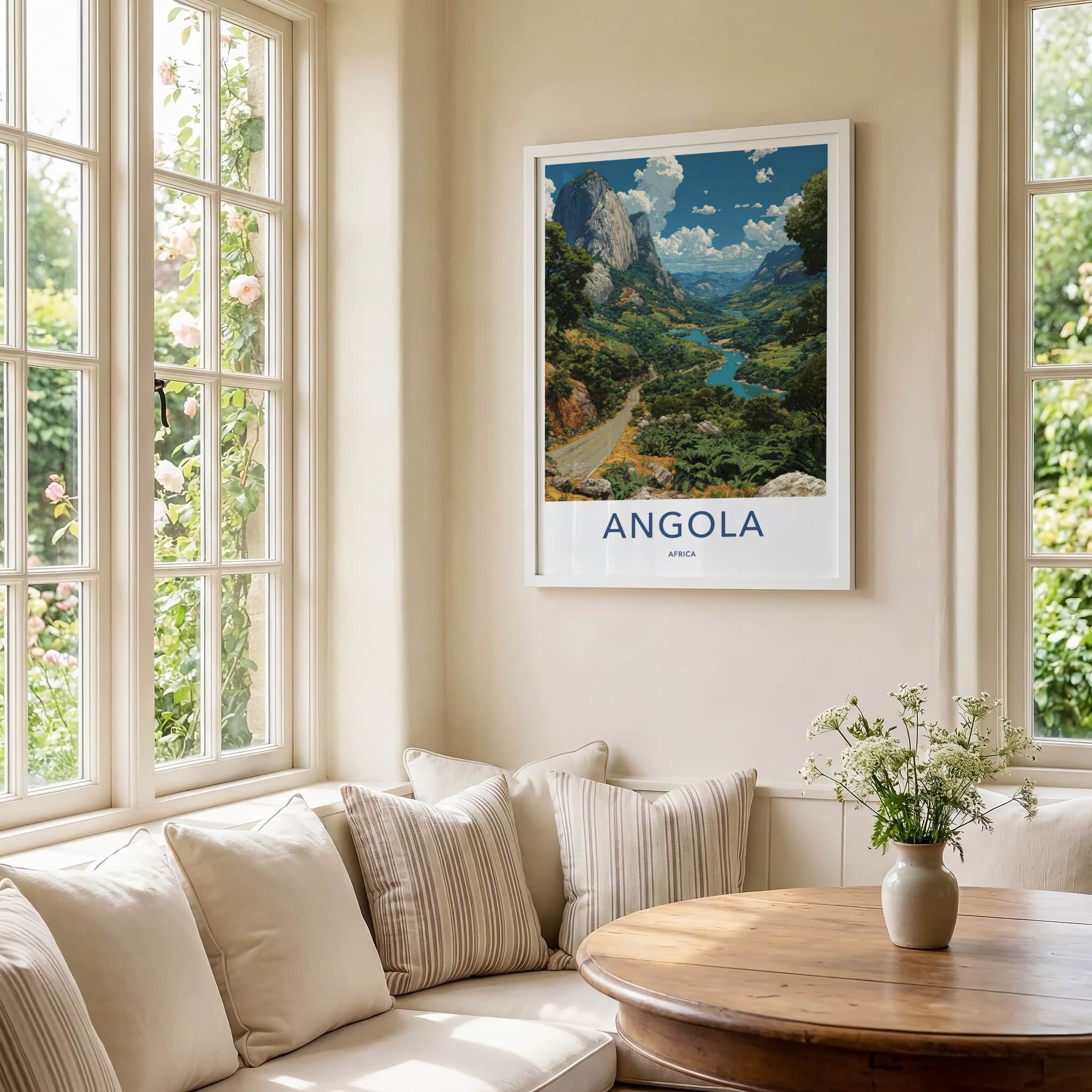 Angola Poster - Africa Travel Art - Lush Green Landscape Home Decor