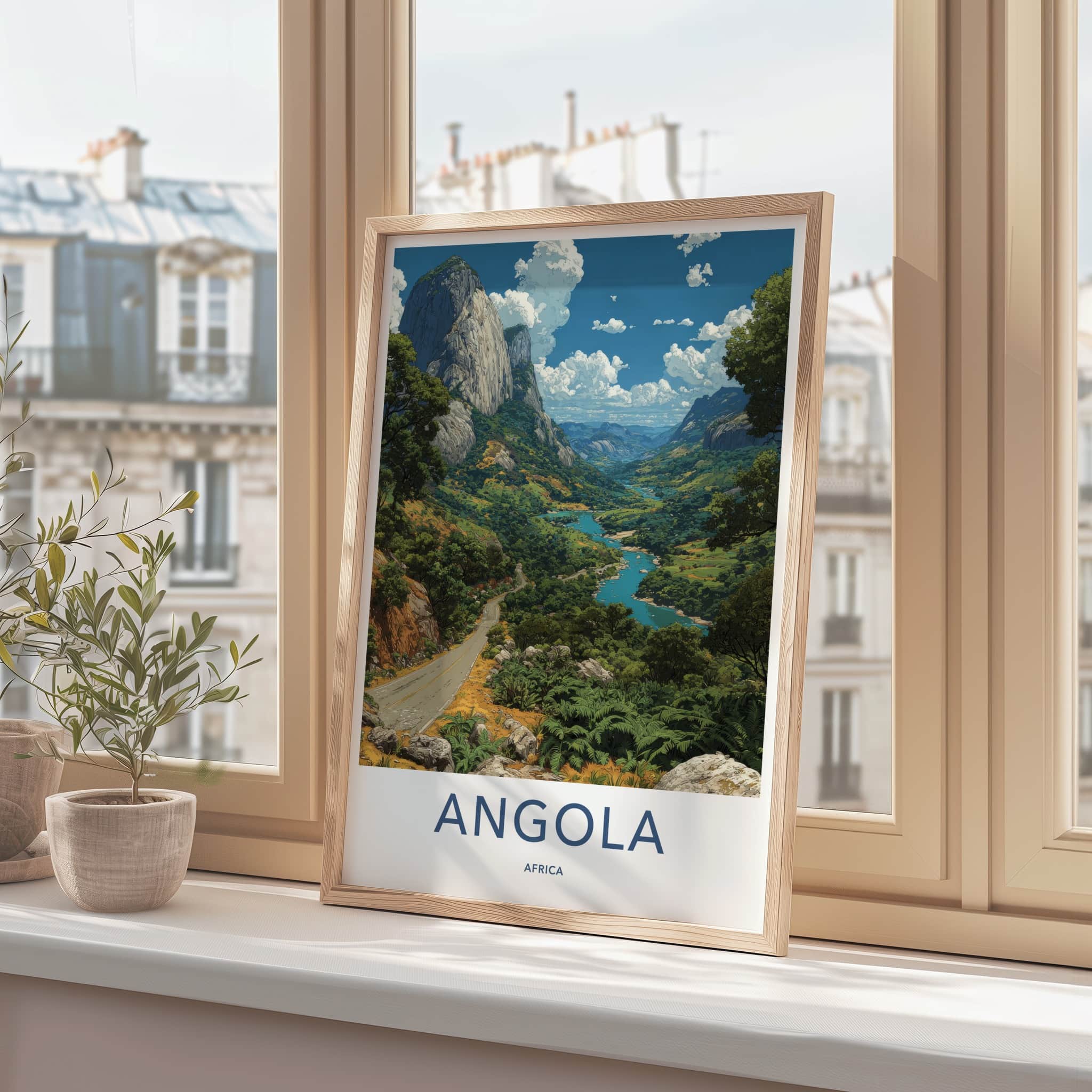 Angola Poster - Africa Travel Art - Lush Green Landscape Home Decor