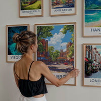Ann Arbor Poster - Michigan Wall Art - Lively Urban Street Home Decor