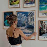 Annapolis Poster - Maryland Travel Art - Historic Campus Walkway Wall Decor