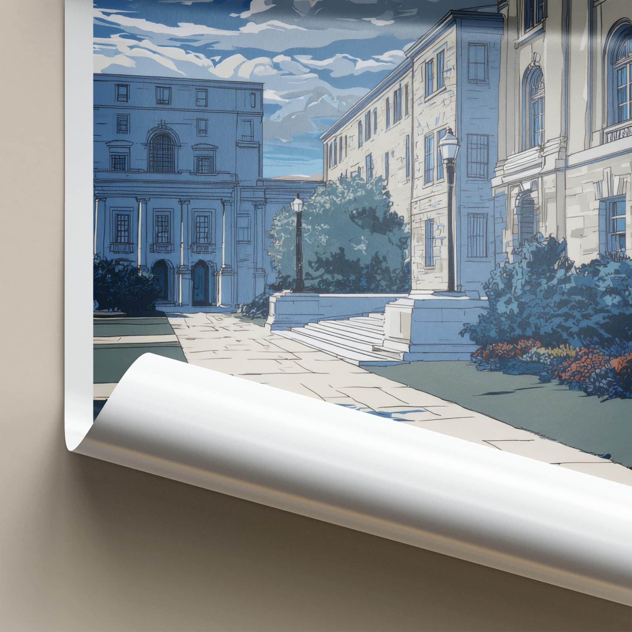 Annapolis Poster - Maryland Travel Art - Historic Campus Walkway Wall Decor
