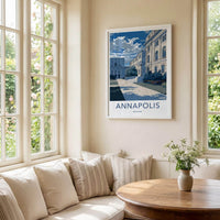 Annapolis Poster - Maryland Travel Art - Historic Campus Walkway Wall Decor