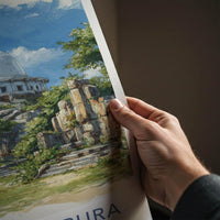 Anuradhapura Poster - Sri Lanka Art Print - Sacred Dome Ruins Wall Decor