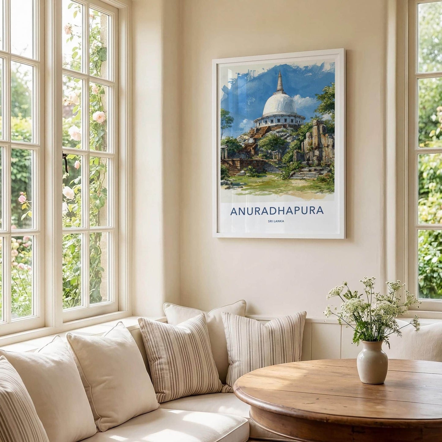 Anuradhapura Poster - Sri Lanka Art Print - Sacred Dome Ruins Wall Decor