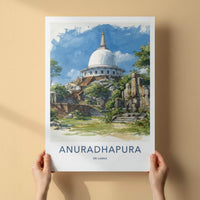 Anuradhapura Poster - Sri Lanka Art Print - Sacred Dome Ruins Wall Decor