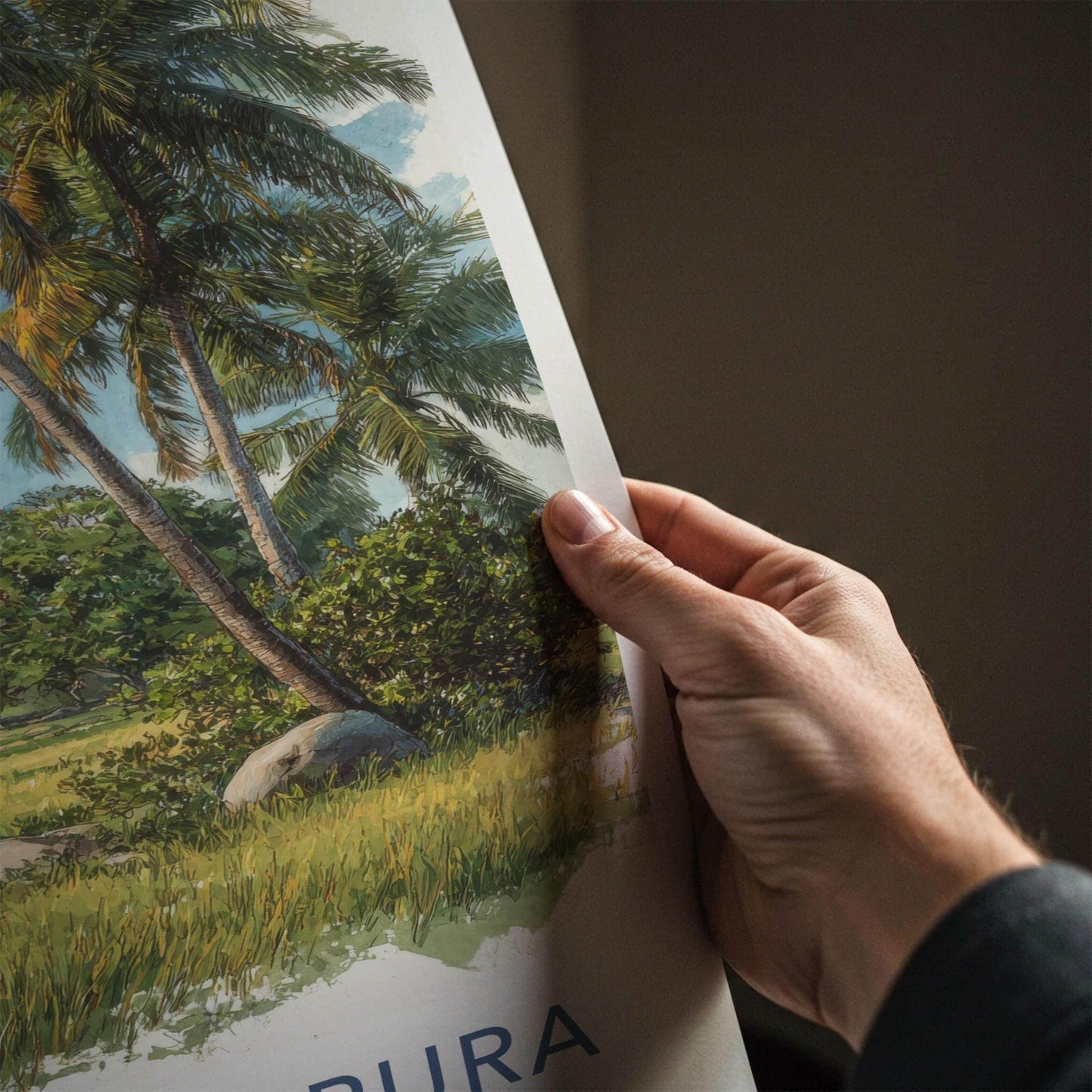 Anuradhapura Poster - Sri Lanka Travel Art - Ancient Stupa Palms Travel Decor