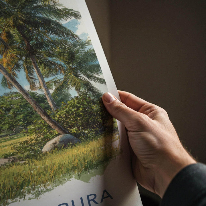 Anuradhapura Poster - Sri Lanka Travel Art - Ancient Stupa Palms Travel Decor